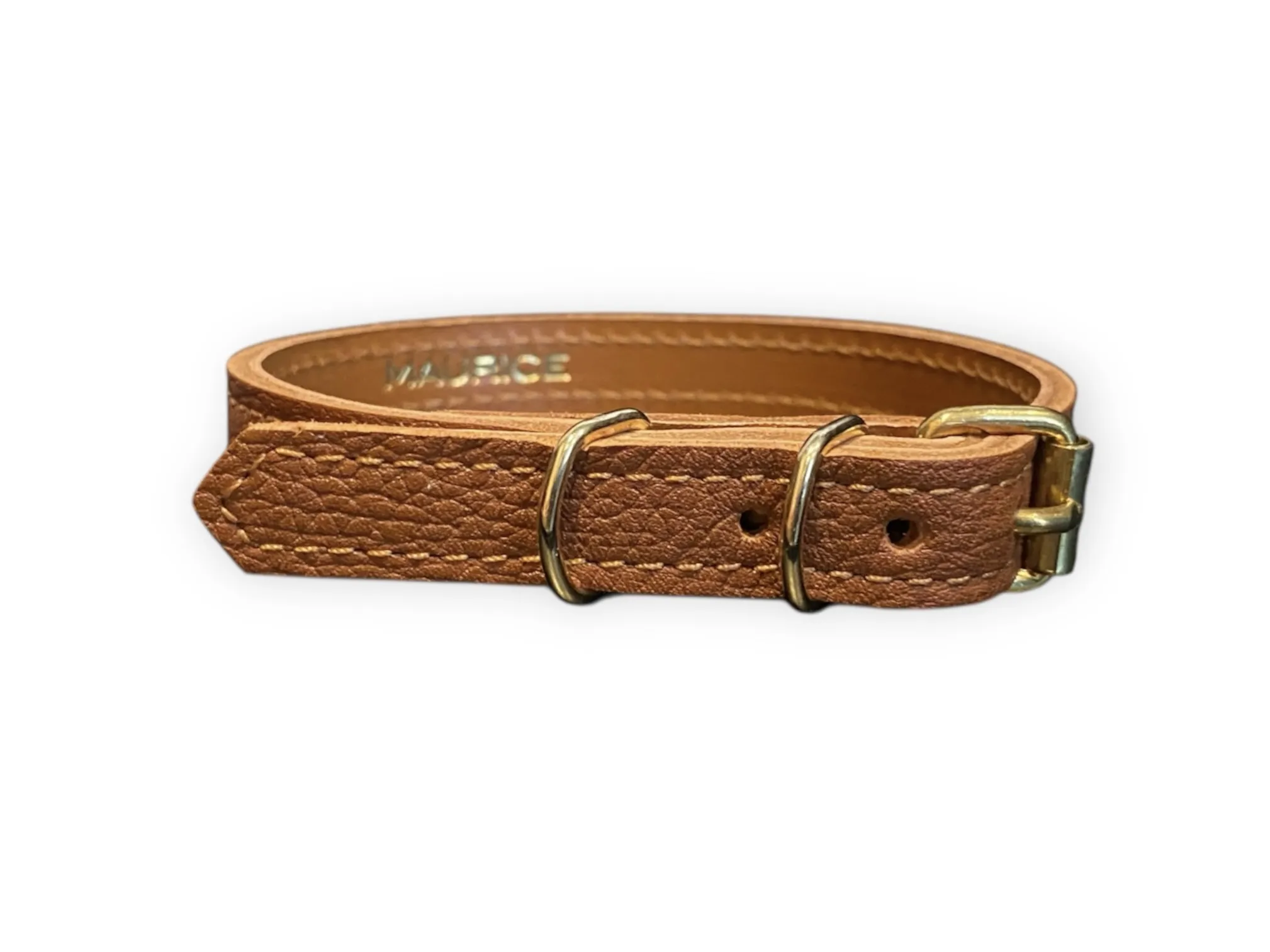 Collier pour petit chien en cuir grainé ATELES HYBRIDUS – Image 2